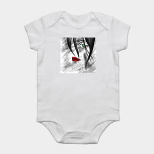 the woman and the noir night dream ecopop Baby Bodysuit